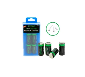 Acumulator CR123A Litiu 2400mWh 3.0V PATONA Premium USB-C set 4 bucati 1388