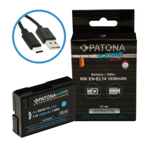 Acumulator Nikon EN-EL14 PATONA Platinum cu USB-C 1400