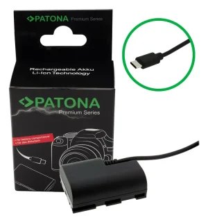 Acumulator dummy Canon LP-E6P LPE6P EOS R5 R5 Mark II R6 R6 Mark II USB-C PATONA Premium