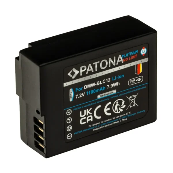 Acumulator Panasonic DMW-BLC12 PATONA Platinum cu USB-C 1402