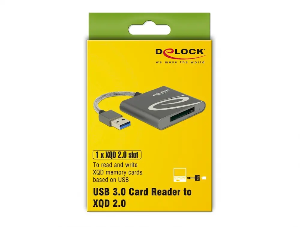 Cititor de carduri USB 3.0 pentru carduri memorie XQD 2.0, Delock 91583