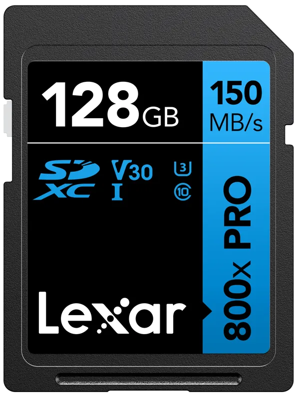 Card memorie LEXAR SDXC 800x Pro UHS-I cards, C10 (V30) U3, R150-W45, 128GB 128863