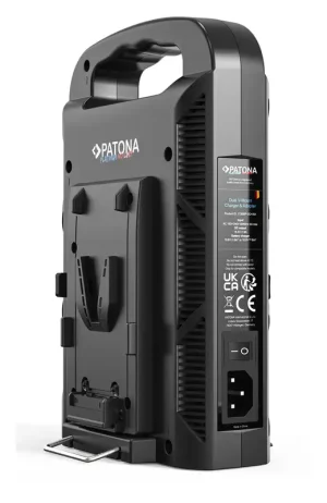 Incarcator Patona Platinum dual pentru baterii V-Mount 6A*2 USB-C-PD100W cu iesire XLR 4-pini