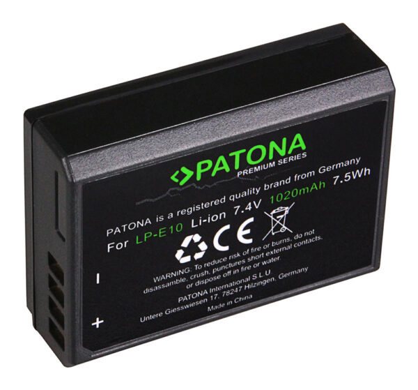 Acumulator replace CANON LP-E10 Patona Premium 1213