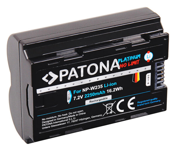 Acumulator replace Fuji NP-W235 XT-4 XT4 Patona Platinum