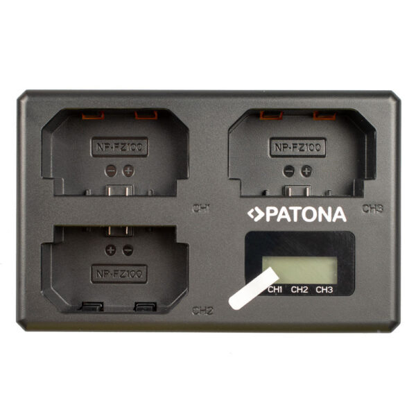 Incarcator acumulatori triplu PATONA USB-C SONY NP-FZ100