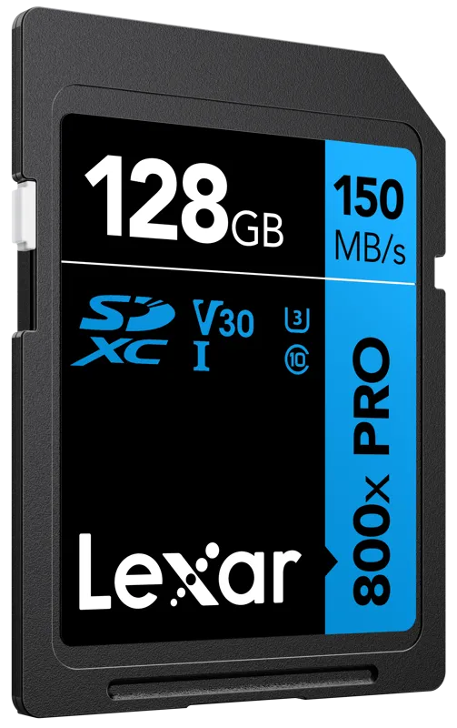 Card memorie LEXAR SDXC 800x Pro UHS-I cards, C10 (V30) U3, R150-W45, 128GB 128863