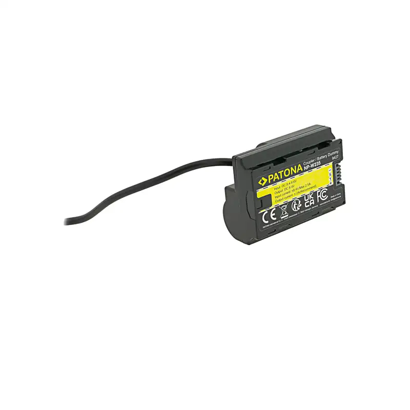 Acumulator dummy Fuji NP-W235 cu alimentator Patona