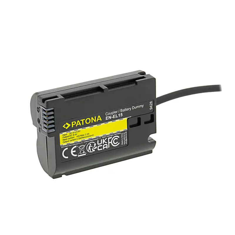 Acumulator dummy Nikon EN-EL15 cu alimentator Patona