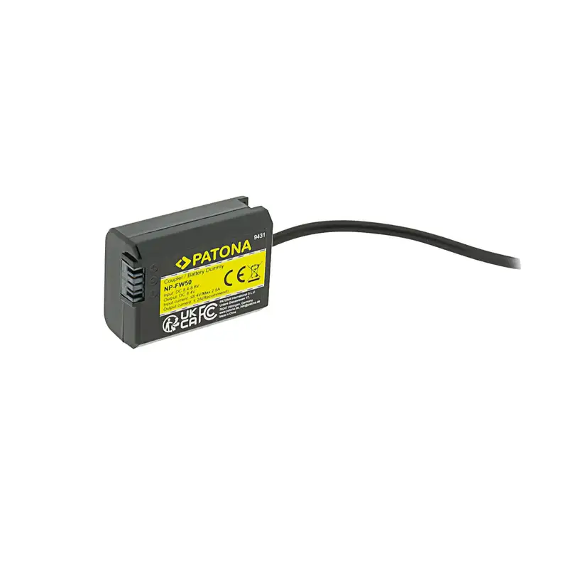 Acumulator dummy Sony NP-FW50 cu alimentator Patona