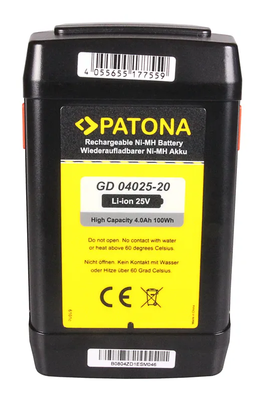 Acumulator Gardena Spindelmäher 402520 380 C380 EC 380 LI 380C 380EC Patona 6101
