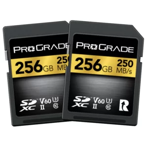 Carduri de memorie SDXC UHS-II ProGrade 256GB V60 - set 2 buc PGSD256GBK2NA (Gold)
