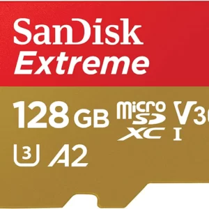 Card de memorie SanDisk 128GB Extreme microSDXC UHS-I pana la 190MB s, C10, U3, V30, 4K, 5K, A2, Micro SD Card - SDSQXAA-128G-GN6MA