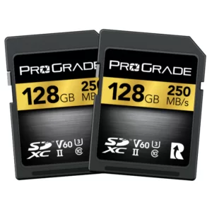 Carduri memorie SDXC UHS-II ProGrade 128GB V60 U3 - set 2 bucati PGSD128GBK2NA (Gold)