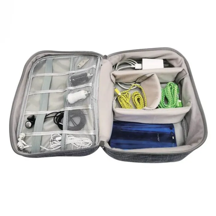 Geanta Organizare Accesorii Electrice Gri 24.5x18.5x10cm