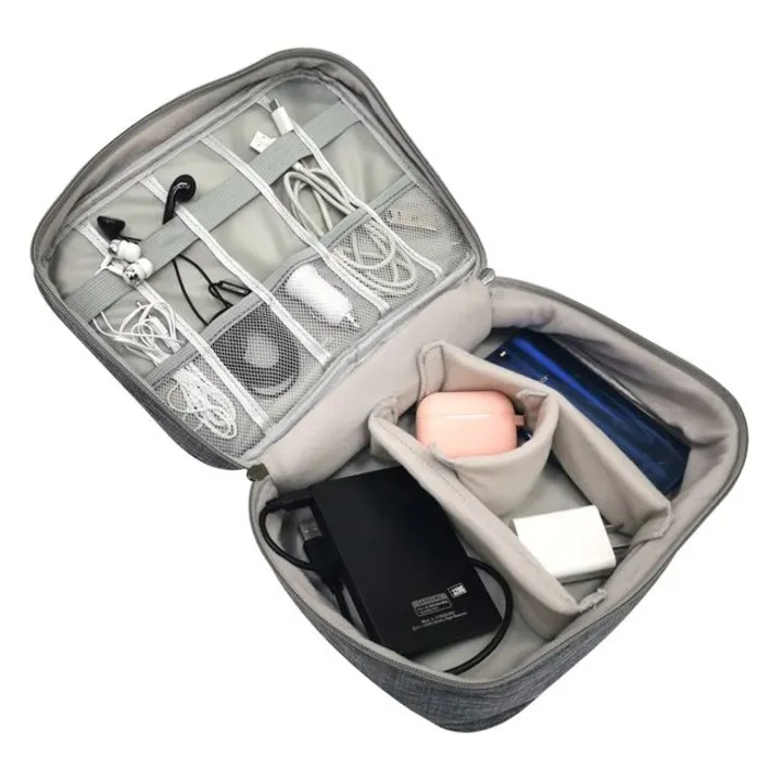 Geanta Organizare Accesorii Electrice Gri 24.5x18.5x10cm