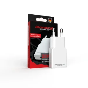 Incarcator USB-C PATONA Berenstargh GaN PD20W alb 1x USB-C PD3.0 QC3.0
