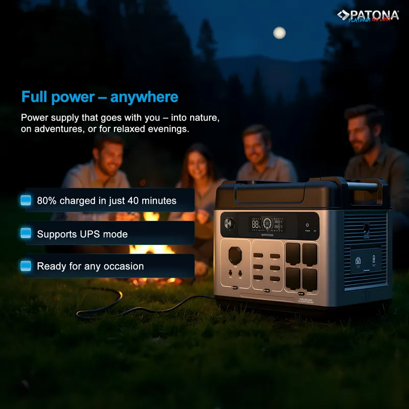 Powerstation Patona Autarc 2400 4xAC2400W 2048Wh USB-C-1xPD100W 1xPD45W 2xPD20W cu aplicatie tel mobil