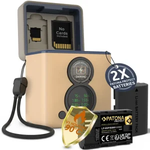 Set 2 acumulatori Canon LP-E6P-NH si incarcator PATONA PROTECT Retro Dual Charger 4153 00011