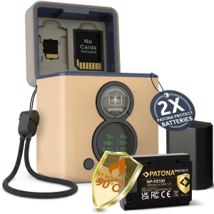 Set 2 acumulatori Sony NP-FZ100 si incarcator PATONA PROTECT Retro Dual Charger 4152 00007